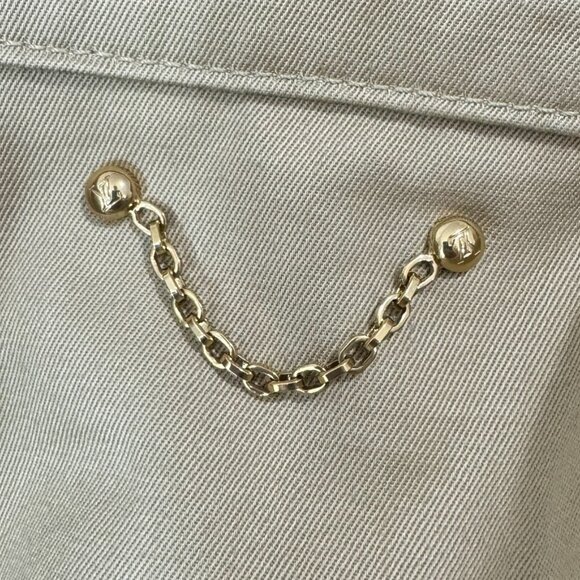 LOUIS VUITTON Beige Cotton Men's Blazer Military Jacket Marked as "56" - Picture 11 of 16